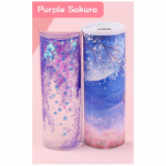 Quicksandi multifunktsionaalne silindriline pliiatsikarbis kooli kirjatarvete pliiatsihoidja kalkulaator 20.3x7.1cm lilla