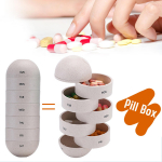 Pill hebdomadaire organisateur bo te de pilule de grain de fiber voyage 7 valge