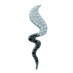 Les Tr&eacute;sors De Lily [H7371] - h&otilde;bedane ripats  Tentation  must h&otilde;be (roodiumiga kaetud) - 6x33 mm must