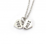 Les Tr&eacute;sors De Lily [J7758] - Collier cr&eacute;ateur 'Toi et Moi' argent&eacute; h&otilde;be