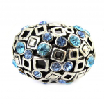 Bague cr&eacute;ateur 'Sissi' bleu 54 sinine