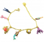 Les Tr&eacute;sors De Lily [P2014] - Bracelet artisanal 'Monde Merveilleux' (Sir&egrave;ne) multicolore dor&eacute; mitmev&auml;rviline