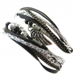 Les Tr&eacute;sors De Lily [P4272] - Bracelet ethnique 'Navajos' gris noir must