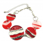 Les Tr&eacute;sors De Lily [P7409] &ndash; disainer k&auml;ev&otilde;ru  Acapulco  punane valge h&otilde;be punane