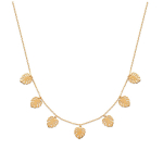 Les Tr&eacute;sors De Lily [Q0557] - Collier Plaqu&eacute;-Or 'Jungle' dor&eacute; (monstera)- 10x10 mm kuld
