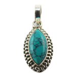 Les Tr&eacute;sors De Lily [Q9886] - t&uuml;rkiissinine  Heaven  k&auml;sit&ouml;&ouml;h&otilde;bedast ripats - 18x12 mm t&uuml;rkiissinine
