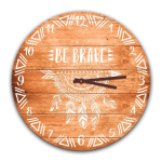 Les Tr&eacute;sors De Lily [Q3645] - Horloge Murale 'Boho' marron (Be brave) - 40 cm pruun