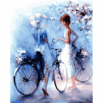 5D DIY Teemantmaaling Jalgrattas&otilde;it Ilu tikandid Ristpistes Kodukaunistamise Kunst 20X30CM