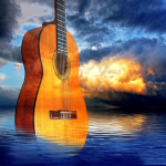 Teemanttikandid maastik Teemantmaaling kitarr Uus saabunud pilt kividest 30X30CM