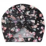 Beebit&uuml;druku kapotiga m&uuml;ts Soft Kids Children Printing Kevadsuvi Bowknot Beanie Cap style1