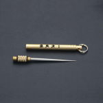 TC4 titaanisulamist integreeritud hambaork Mugav hambaork God Instrument Brass Barrel Multifunktsionaalne puuviljakorja