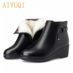 Saapad kiiluga naiste saapad Kingad paksu villaga lumesaapad ehtsast nahast naiste talvesaapad 37