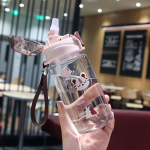 550 ml beebi joogitops Cute Tiger Print Lastele Kooli joogivee k&otilde;rrepudel Lekkekindel beebitass &otilde;larihmaga