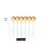 6tk S&ouml;&ouml;gin&otilde;ud Matte Mint Roheline Kuld Roostevabast Terasest S&ouml;&ouml;gin&otilde;ud Nuga Magustoidukahvel Lusikas Pidu Kodu K&ouml;&ouml;k Lauan&otilde;ud H&otilde;ben&otilde;ude komplekt 6pcs cake fork