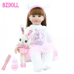 BZDOLL 60 cm pehmest silikoonist Reborn Baby Doll m&auml;nguasjad nagu p&auml;ris vin&uuml;&uuml;list printsessi mudilane Alive Bebe Girl Bonecas Kids s&uuml;nnip&auml;evakingitus Girl-3