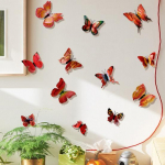 12 tk. Kasulik liblikas seinakleebis Veekindel Art Decor 3D