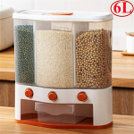 10L/6L seinale kinnitatav riisi&auml;mber, toiduteraviljade klassifitseeritud s&auml;ilituskast, saab suletud niiskuskindel paak k&ouml;&ouml;gis teravilja jaoturi konteiner 6L