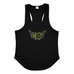 Muscleguys Muscle Spordivest Meeste suvine tr&uuml;kkimine K&otilde;ik sobivad varrukateta j&otilde;usaali jooksutreeningriided Fitnessi tanktop Kulturismiriided M must
