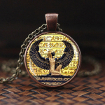 Vana-Egiptuse skarabeuse klaasist kuppel ripats kaelakee Horuse iidne silm Egiptuse ehted moe v&otilde;lu naistele kingitused