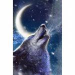 Diy Wolf 5D Teemantmaaling T&auml;isringi puurvaik Cartoon Loomade Teemanttikandid Ristpistes Kit Kodukaunistus Seinakunst Kingitus Full Round 20x30CM