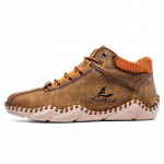 Meeste saapad K&auml;sitsi &otilde;mmeldud l&otilde;isnahast kingad Meeste poolsaapad Mokassiinid Meeste vabaajajalatsid 38 pruun