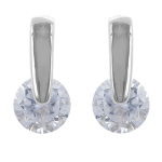 Les Tr&eacute;sors De Lily [R4778] &ndash; h&otilde;bedased valged h&otilde;bek&otilde;rvar&otilde;ngad  Cristal  (roodiumiga kaetud)  - 10x5mm valge