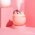300 ml Mini Lucky Cat USB &otilde;huniisutaja Ultraheli aroomihajuti udumasin LED-tuledega kaasaskantav autokontori &otilde;hupuhasti roosa