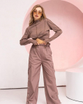 ISSA Plus Ruffle Waist Cargo p&uuml;ksid XL beež