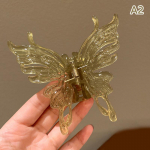 Naiste juuksek&uuml;&uuml;nisklamber, suur liblikas k&uuml;&uuml;nisklamber, želeev&auml;rviline kink pruun