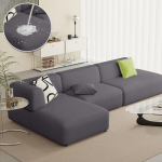 Veekindel diivanikate &uuml;hev&auml;rvilised elastsed nurgadiivanikatted elutoa sisekujunduseks 1/2/3/4 -istmega L-kujuline diivan tugitool 4 Seater 235-300cm tumehall v&auml;rv