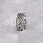 Foxanry mitmev&auml;rviline tsirkoonist s&otilde;rmus naistele Elegantne vintage isikup&auml;ra aastap&auml;evapeoks ehted kingitused hulgim&uuml;&uuml;k 17mm kuld