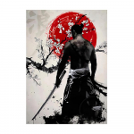 Jaapani samurai tindiga kunst l&otilde;uendimaal Figuuri portree plakat Prindid Elutuba Magamistuba Must Valge Abstraktne Seinakunst Pildid Kaasaegne kodukaunistus 40x60cm No Frame