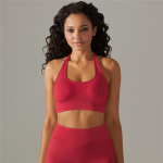 Auroth naiste spordijooga rinnahoidja, hingav Quick Dry top p&otilde;rutuskindel Push Up Fitness rinnahoidja seljata j&otilde;usaali jooksuvest S punane