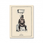 Naljakas Vannitoa Tualettkaunistus L&otilde;uend Maalimine Loom Vann Plakat Karu Kaheksajalg Pingviin &Scaron;impans Retrosein Pilt Kunst Cuadros Ilma raamita 50*70cm