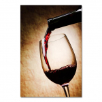 Punane vein, klaas &otilde;limaal Prindid Plakat Moodne l&otilde;uend Kunst Baar Restoran K&ouml;&ouml;k Seinakaunistus S&ouml;&ouml;gituba Elutoa sisustus Ilma raamita 21*30cm