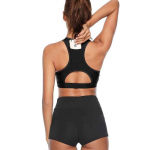 Fitness Beauty Tagasi &Uuml;hev&auml;rviline pistik Mobiiltelefon Jooga rinnahoidja Spordirinnahoidja S must