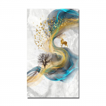 P&otilde;hjamaade geomeetriline seinakunst L&otilde;uendimaal Abstraktne Kuldhirvelindude plakatid ja v&auml;ljatr&uuml;kid Seinapildid elutoa sisekujunduseks 20x40cm No Frame