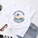 (Aasia suurus) Naiste prinditud s&auml;rgid, tulnuka n&auml;o trend Armas stiil, moodne T-s&auml;rk, naiste riietus, l&uuml;hikeste varrukatega graafilised T-s&auml;rgid S