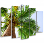 Viieosalise pildiga l&otilde;uenditr&uuml;kk Palm 100x70 roheline