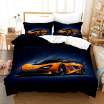 Luksusautoteemaline kodu voodipesukomplekt Sportautode tr&uuml;kkimine tekikate Padjap&uuml;&uuml;r Voodilina/kaheinimesevoodi t&auml;issuuruses voodipesu Kodukaunistus Baby 100x135cm black