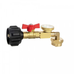 Propaani t&auml;iteadapter koos ventiili ja m&otilde;&otilde;turiga 90 kraadi t&auml;itke 1 LB pudel 20 LB paagist