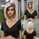 Blond Unicorn Lace Front Ombre Platinum Blond sirge s&uuml;nteetiline parukas mustvalgetele naistele igap&auml;evaseks peol Cosplay kasutamiseks kuumakindel
