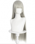 80 cm Kakegurui kompulsiivne m&auml;ngur Momobami Ririka sirge parukas Cosplay kost&uuml;&uuml;m, kuumakindlad s&uuml;nteetilised juuksed naiste Cosplay parukad One Size h&otilde;be