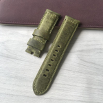 Kvaliteetne 24 mm mururoheline vintage Retro Italy ehtsast nahast kellarihm Asenda Panerai kellarihmale PAM k&auml;ev&otilde;ru 24mm