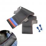 Autotarvikud Sisustus rooliratta perforeeritud nahkkattega &auml;&auml;ris BMW E46 Coupe 2000-2006 E39 X5 E53 2000-2003 Z3 jaoks red line-Red