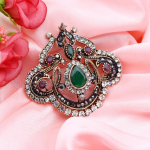 Vintage Crystal Flower Pross Naiste ehted Antiikkullav&auml;rvi pross must