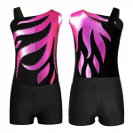 Lapsed T&uuml;drukud Rhinestones Decor Varrukateta v&otilde;imlemistrikood l&uuml;hikeste p&uuml;kstega r&otilde;ivad lavendel/must