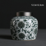 Antiikne sinine ja valge portselanist tee Caddy kodukommid niiskuskindel paak K&ouml;&ouml;k teravilja s&auml;ilituskonteiner Teelaua tarvikud B2