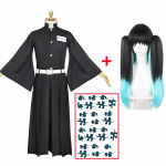 Tokitou Muichirou Cosplay kost&uuml;&uuml;m Anime Demon Slayers Kimetsu No Yaiba Kisatsutai vormiriietus Halloweeni j&otilde;ulupeo riided XS-(Full set+wig)