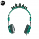 Dinosauruse juhtmega k&otilde;rvaklapid mikrofoniga Poiss Poeg Muusika Stereo k&otilde;rvaklapid Arvuti Mobiiltelefon M&auml;ngija S&uuml;learvuti Peakomplekt Lastele Kingitus roheline